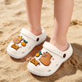 thumbnail image 2 of Djtdsds Kids Themed Clog Sandals Soft Non- Open-Toe Slippers Color:White,Size:8-9 Years, 2 of 8