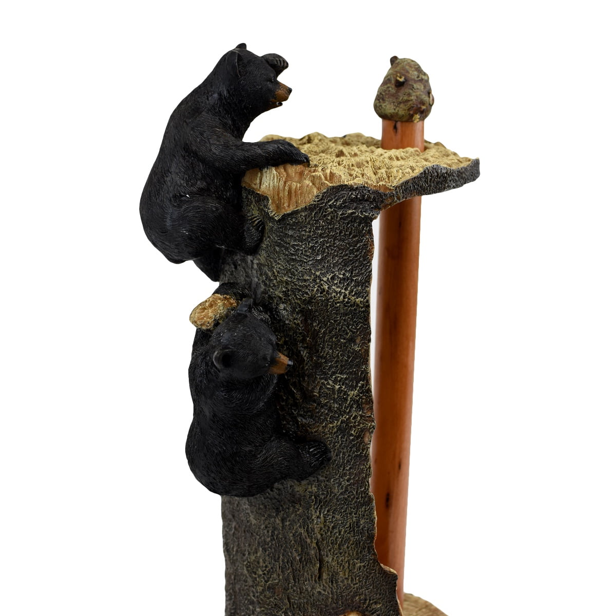 Black Bears Paper Towel Roll Holder Rustic Kitchen Countertop Storage Essentials Cabin Home Decor