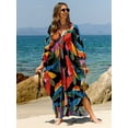 thumbnail image 4 of Caftan dresses for Women Stylish Kaftan Plus Size Beach Cover up Soft Loungewear, 4 of 7