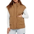thumbnail image 2 of Cicy Bell Womens Quilted Puffer Vest Stand Collar Zip Up Winter Lightweight Padded Gilet Outerwear, 2 of 11