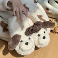 thumbnail image 2 of NEW Cute Long Ear Dog Slippers Women Fluffy Furry Slippers Platform Thick Sole Shoes Winter Kawaii Memory Foam Home Slides (dog shoes,size36-37 fit 35-36), 2 of 8