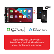 Dual Electronics 7 Touchscreen Car Stereo Receiver with Wired/Wireless Apple CarPlay & Android Auto – iDatalink Maestro Ready, Double DIN, Bluetooth, USB – DMCPA7MW (New)