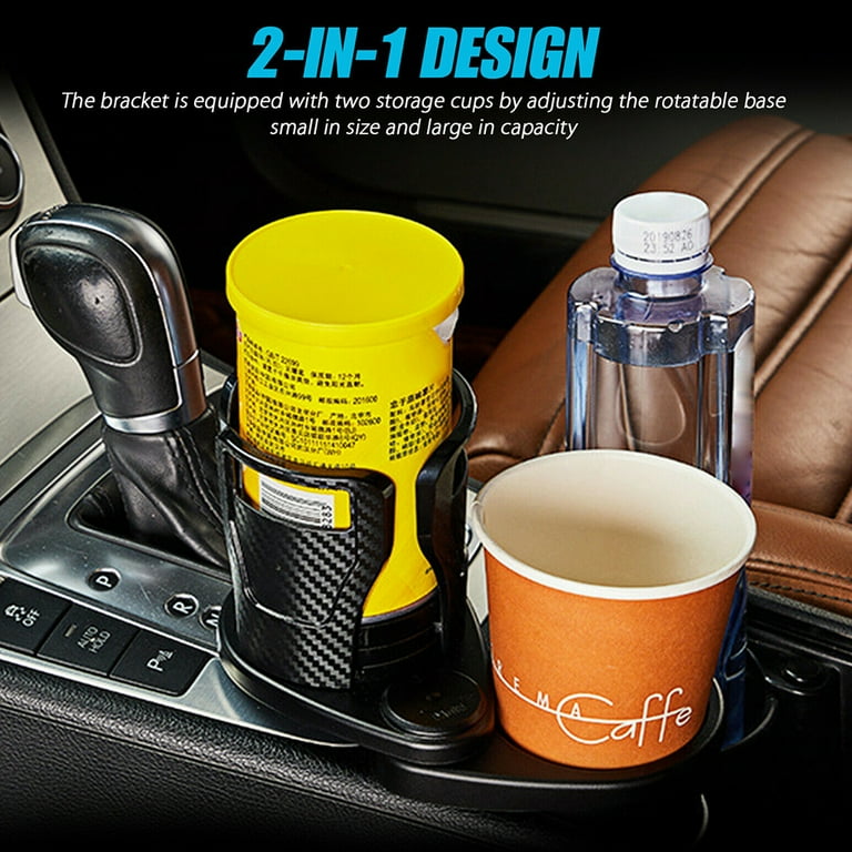 LA TALUS 2 in 1 Auto Car Seat Cup Holder Water Bottle Drink Coffee  Adjustable Mount Stand style A One Size 