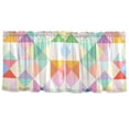 thumbnail image 7 of Yayeee Kitchen Curtains Tier Set of 2 Light Filtering 57"x24" Over Sink Window Panels, Abstract Geometric, 7 of 7