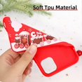 thumbnail image 4 of 13 fundas para teléfono, funda de TPU suave con diseño de Papá Noel y diseño navideño rojo para iPhone 13, para mujeres y niñas, con diseño de tren navideño, 4 of 5
