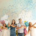 thumbnail image 4 of Gender Reveal Confetti Cannon - 4 Pack - Blue Biodegradable Gender Reveal Smoke Bombs and Butterfly Shape Confetti Poppers | Baby Gender Reveal Powder Cannons | Powder Blaster Gender Reveal Machine, 4 of 9