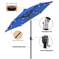 thumbnail image 5 of ULTRASHDE 9ft Solar LED Lighted Patio Umbrella, Table Market Umbrella, Outdoor Umbrella for Garden, Deck, Backyard, Pool and Beach, Blue, 5 of 12