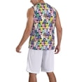 thumbnail image 2 of Xecao Llamas Colorful print basketball shirt for both men and women, a unisex basketball jersey perfect for theme parties-Medium, 2 of 6