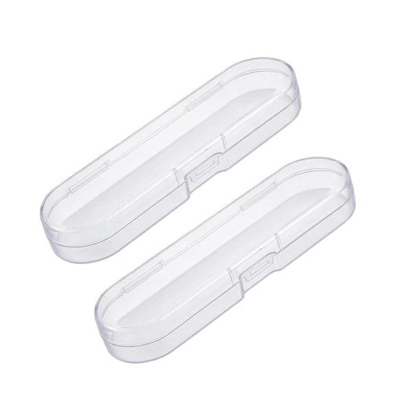 LeeQinersw 2 Pieces Clear Pencil Case Container for Learning Supplies Accessories Pens