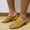 Yellow, variant on Women's Knit Block Heel Mule Sandals Open Toe Casual Summer Footwear Green 37