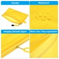 thumbnail image 4 of Uxcell Zipper Pouch, B6 Nylon Mesh Liner Pencil Case Zipper Cosmetic Bags for Office, Yellow 5 Pack, 4 of 6