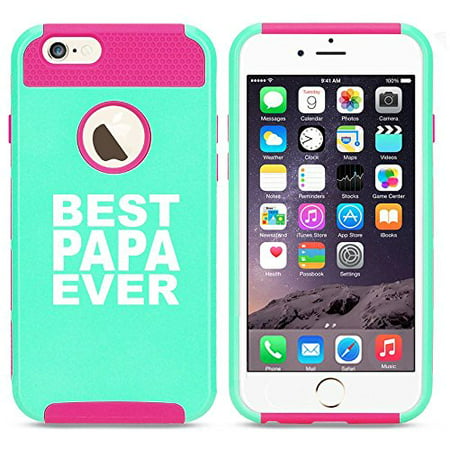 Apple iPhone 5 5s Shockproof Impact Hard Soft Case Cover Best Papa Ever (Light Blue-Hot