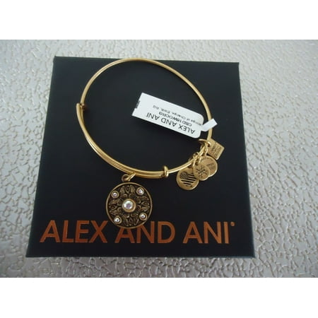 Alex and Ani WINGS OF CHANGE Rafaelian Gold Finish Bangle New WithTag Card & Box