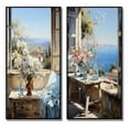 thumbnail image 2 of Designart "Coastal Provence Escape French Tranquility I" France Framed Wall Art Set Of 2 - Beige Landscapes Gallery Wall Frame Set For Home Decor, 2 of 7