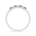 thumbnail image 2 of ANGARA Natural Half Eternity Seven Stone Sapphire and Diamond Wedding Ring in 14K White Gold for Women (Size-2mm) | September Birthstone, Anniversary, Jewelry Gift for Women | Natural Sapphire Ring, 2 of 9