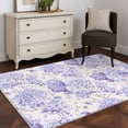 thumbnail image 3 of Purple Floral Runner Rug 2.7x5 FT, Non Slip Entryway Carpet, Hydrangeas Flower Spring Summer Botanical Washable Soft Floor Carpet Entrance Mat Non-Shedding Throw Rug for Hallway Laundry Room Bedside, 3 of 9