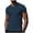 Blue, variant on IYTR Mens Crew Neck Short Sleeve Slim Fit Muscle T-Shirt Textured Pattern Casual Summer Gym Workout Athletic Solid Color Tee (Blue,XXXL)