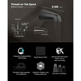 thumbnail image 3 of SUPPLYGIANT™ Tub Spout 1/2" FIP Nose Thread Non Diverter Bathtub Faucet Matte Black Finish, 3 of 8