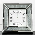 thumbnail image 1 of HomeRoots 475959 Diamond & Silver Mirrored Square Wall Clock, 1 of 1