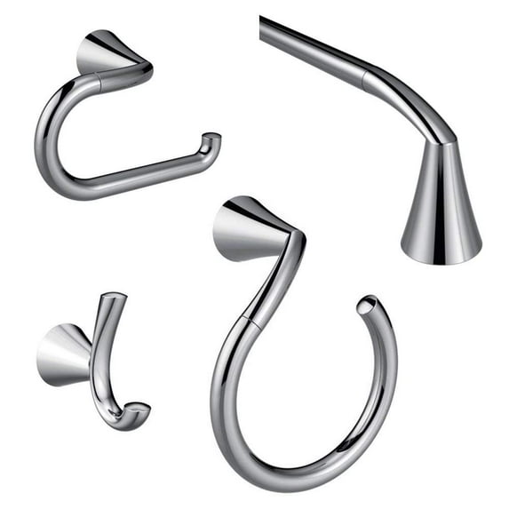 Moenl Moen KA GLY 4 CH Moen Glyde 4 Piece Acessory Kit Chrome
