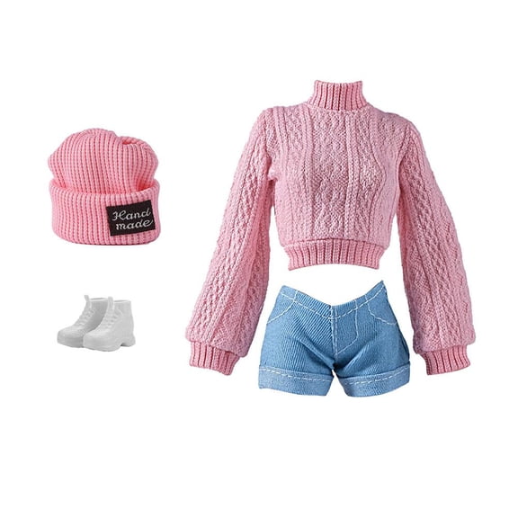 Stylish Coat Accessories Set for 11-inch Fashion Dolls Includes Shoes & Hat for Dress Up Fun