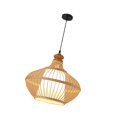 thumbnail image 2 of Runquan Bamboo Woven Pendant Lamp with Adjustable Cord Handmade Traditional Rustic Weave Ceiling Light for Kitchen Restaurant Hallway, 2 of 8