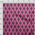 thumbnail image 2 of oneOone Polyester Lycra Pink Fabric Argyle Check Diy Clothing Quilting Fabric Print Fabric By Yard 56 Inches Wide, 2 of 4