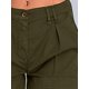 thumbnail image 3 of Pantalones cortos cargo Boyfriend con cintura baja y bolsillos con solapa para mujerVerdeLarge, 3 of 5