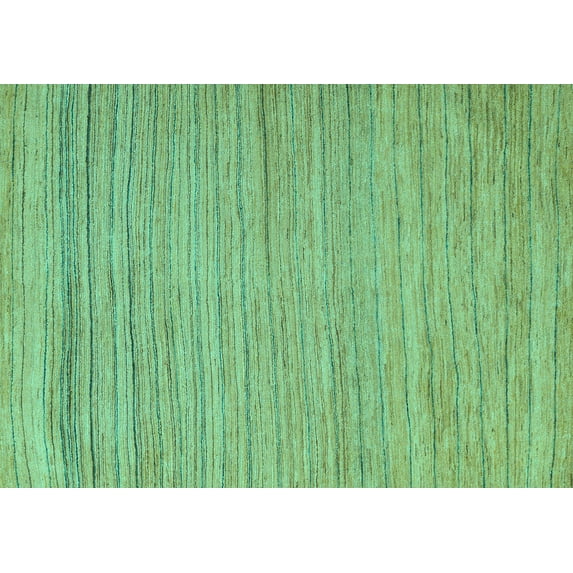 Ahgly Company Machine Washable Indoor Rectangle Abstract Turquoise Blue Modern Area Rugs, 3' x 5'