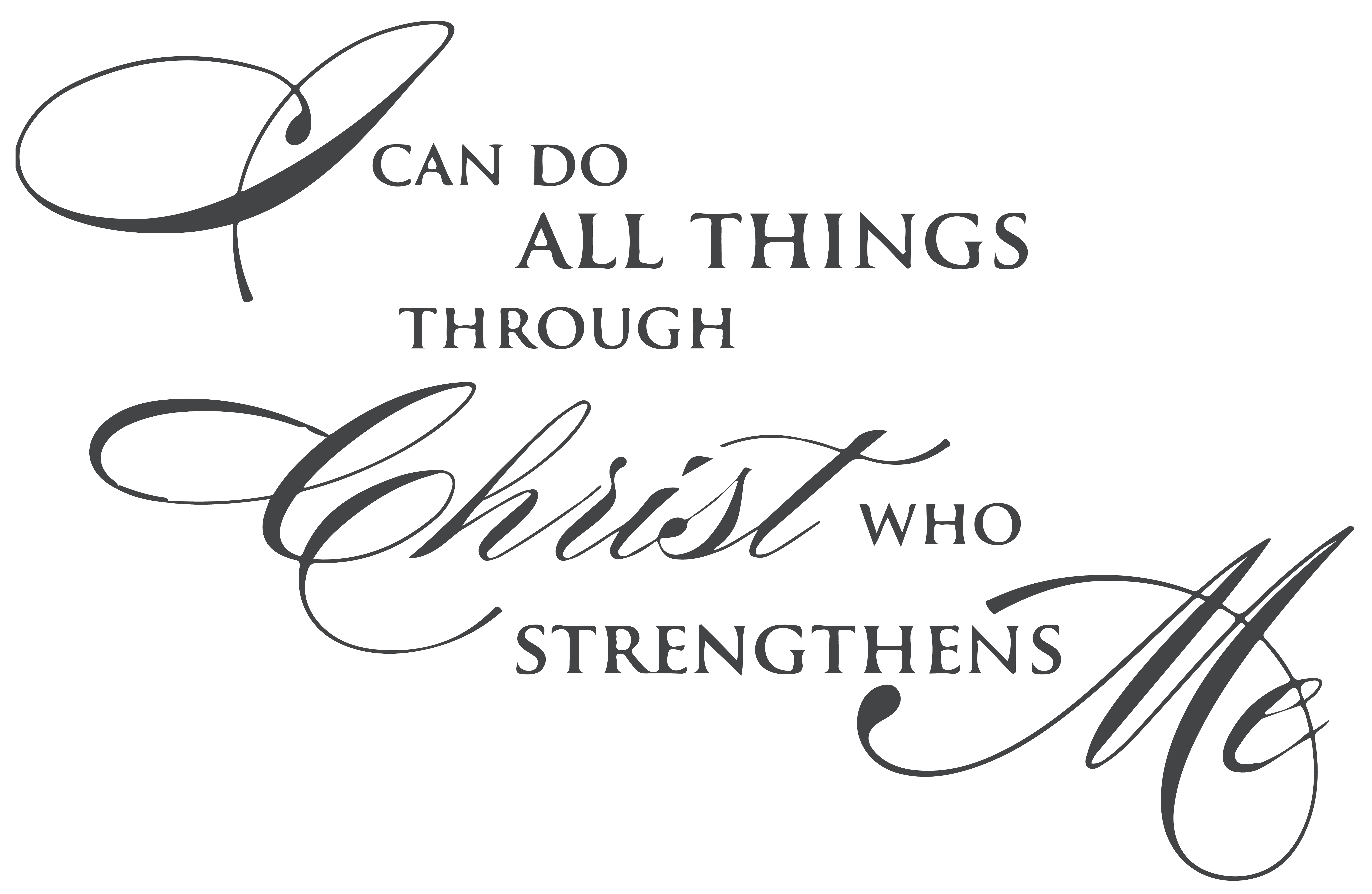 I can do all things through christ who strengthensâ ¦ Vinyl Decal ...