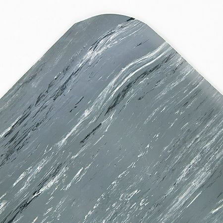 Crown Cushion-Step Rubber Mat, 36 X 60, Marbleized Gray