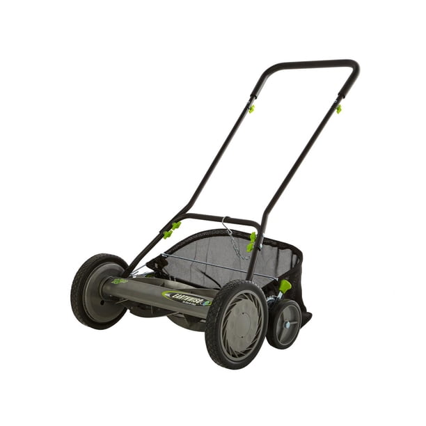 EARTHWISE 18" Reel Push Mower with Grass Catcher and Sharpening Kit