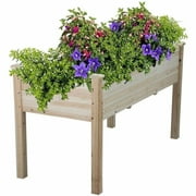 Wooden Raised Vegetable Garden Bed Elevated Planter Kit Grow Gardening NEW