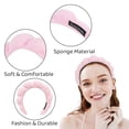 thumbnail image 4 of Fymlhomi Wellehomi Bubble Spa Headband, Makeup Headband for Face Washing Skincare, Non-Slip Soft Towel Headband, Fashion Terry Cloth Hair Hoop for Women Girls(PINK), 4 of 5