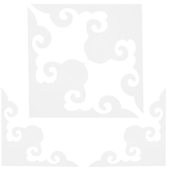 EeaseCA 4pcs Mirror Decal Mirror Frame Border Bathroom Mirror Border Applique Sticker