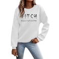 thumbnail image 4 of KHONTS Witch Woman in Total Control Here Sweatshirt Witch Shirts for Women Funny Halloween Graphic Crewneck Pullover Tops White XL, 4 of 5