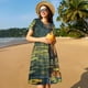 thumbnail image 4 of Easygdp Peaceful Deer Lily Pond para Vestido Transpirable de Mujer, Vestido Suelto de Manga Corta con Pliegues y Bolsillos para el Verano, 4 of 6