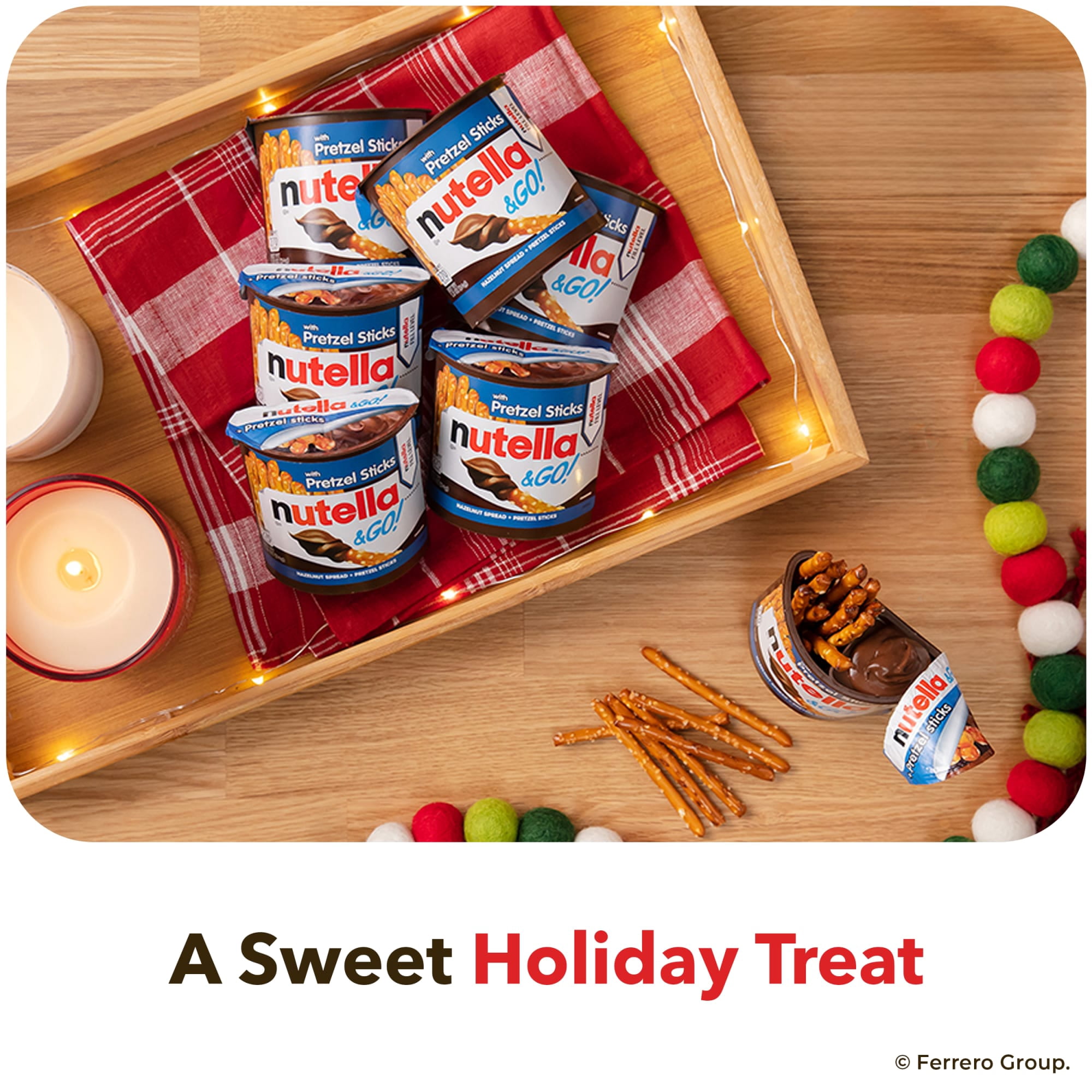 (2 pack) Nutella & GO! Chocolate Hazelnut Spread with Cocoa + Pretzel Sticks, 10 Snack Packs, 1.9 oz Each