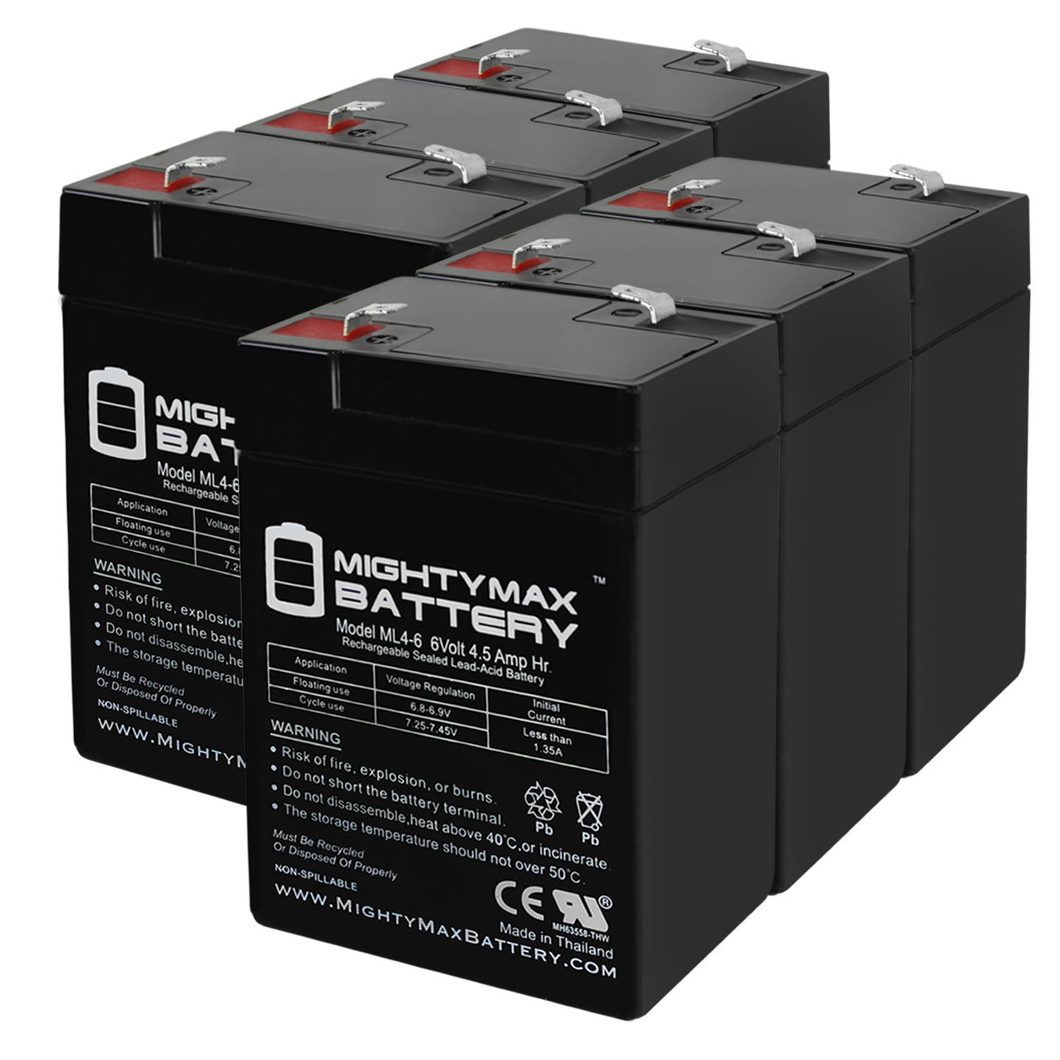 6 Volt 4.5ah Rechargeable Deer Game Feeder Battery - 4 Pack - Walmart.com