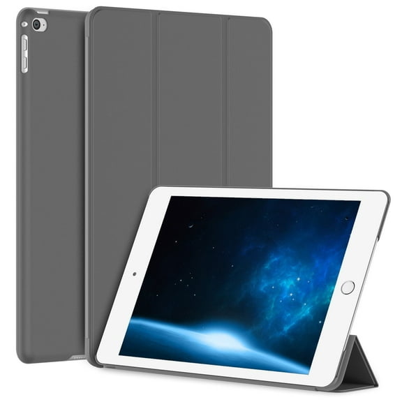 iPad Air 2 Case, SuprJETech® iPad Air 2 Slim-Fit Smart Case Cover for Apple iPad Air 2 (iPad 6) 2014 Model Ultra Slim Lightweight Stand with Smart Cover Auto Wake/Sleep (Dark Grey)