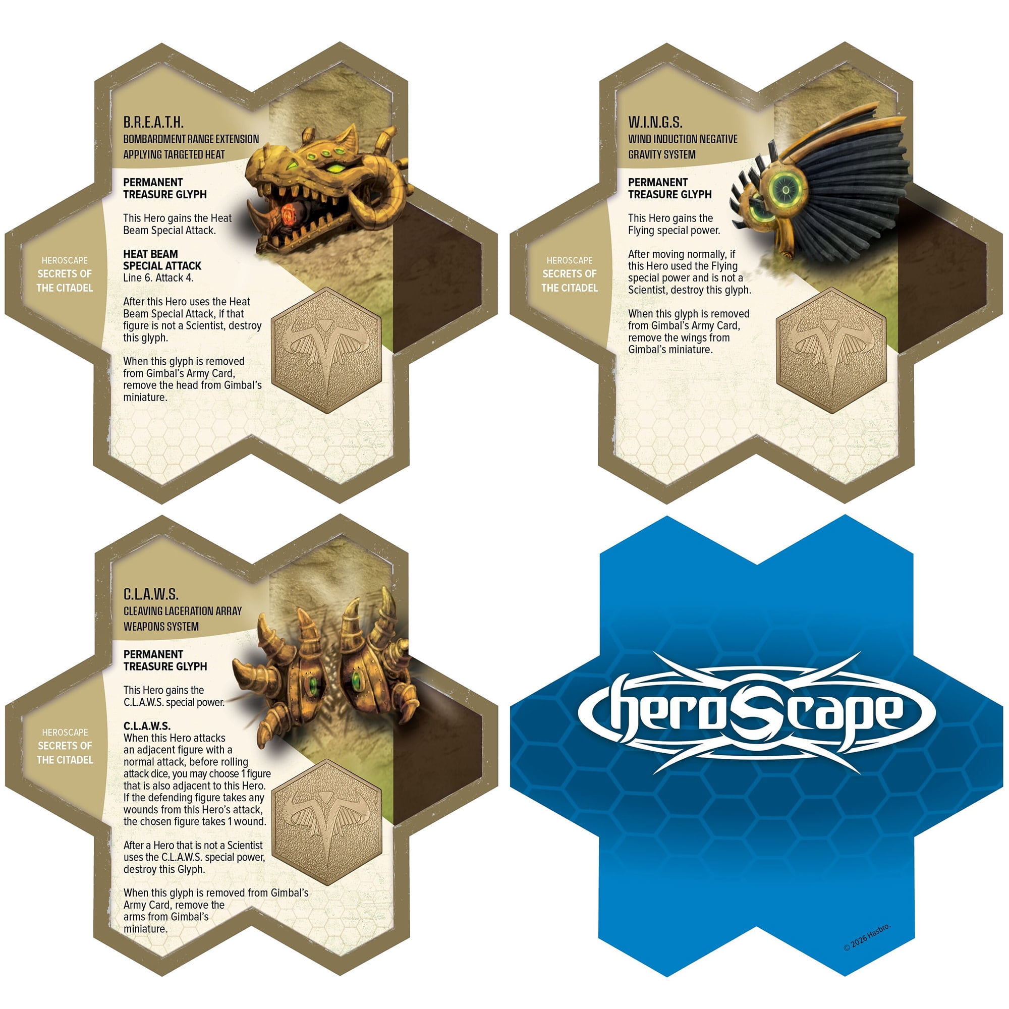 Renegade Games: Heroscape: Clockwork Combine Research Expedition Army Expansion -4 Miniatures, 2 Army Cards, 3 Treasure Glyphs, Secrets of the Citadel
