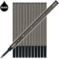 Jaymo Replacement for Waterman 540951 - Measures 4.3 in / 109 mm Long - Rollerball Pen Refill - 12 Black