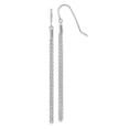 thumbnail image 1 of Beautiful 14k White Gold Diamond-cut Chain Wire Earrings, 1 of 2