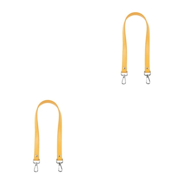 kurtrusly Poignées de Sac pour Sacs à Bandoulière Cuir PU avec Multicolore Classique pour Sac Sangle Jaune 2Set