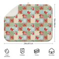 thumbnail image 2 of Pioneer Flower Floral Print Pattern 1 Pack Kitchen Dish Drying Mat, Ultra Absorbent Microfiber Dish Drainer Mat, 18"x24", 2 of 6