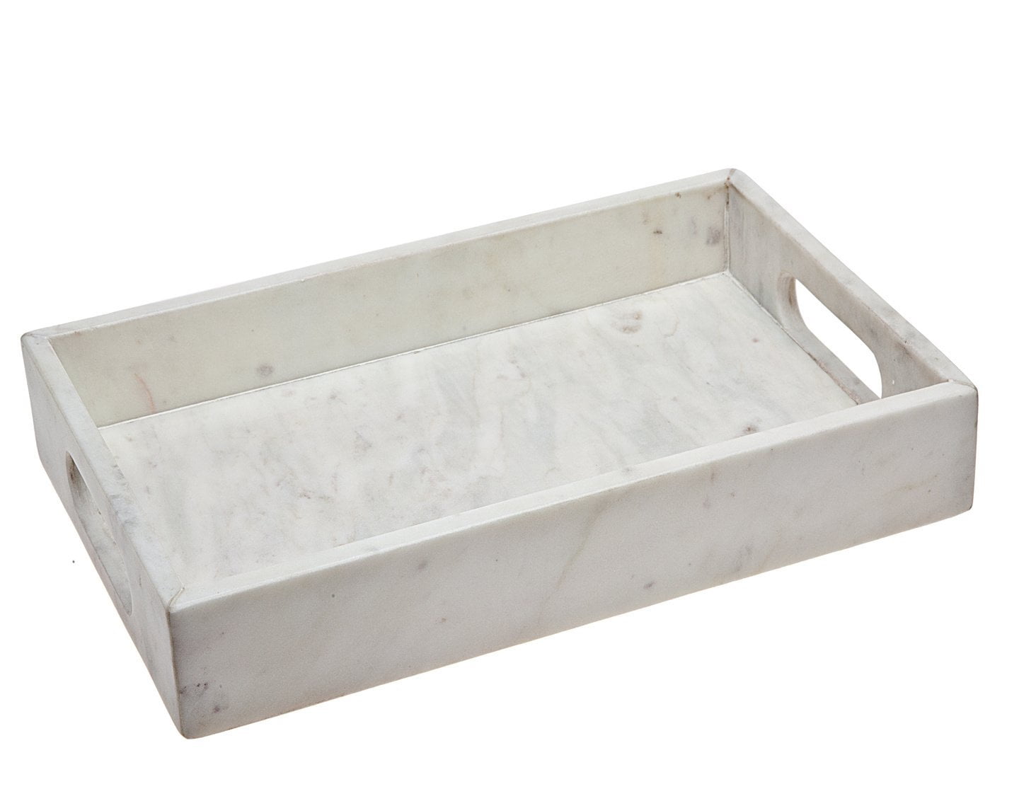 White Marble Rect Tray 16 X 12