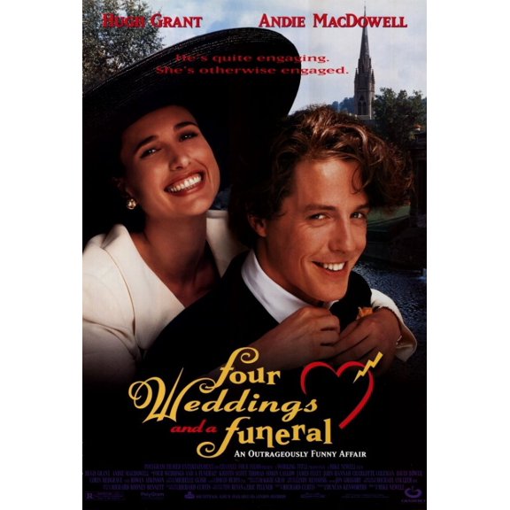 Four Weddings and a Funeral Movie Poster Print (27 x 40)