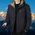 thumbnail image 2 of UVEASISHA Men's Winter Ski Jackets Lightweight Waterproof Hooded Jacket Full Zip Warm Down Coats Windproof Insulated Puffer Jackets with Zipper Pockets Black S, 2 of 6