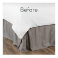 thumbnail image 3 of KriKac Circa Bed Wrap, Modern Bed Skirt Alternative with Bamboo , Ivory,, 3 of 6