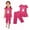 Hot Pink, variant on Kids Short Sets Boys Girls Summer Outfit Set Printed Round Neck Tight Shirt T-Shirt and Shorts Set Blue Size 4 Years